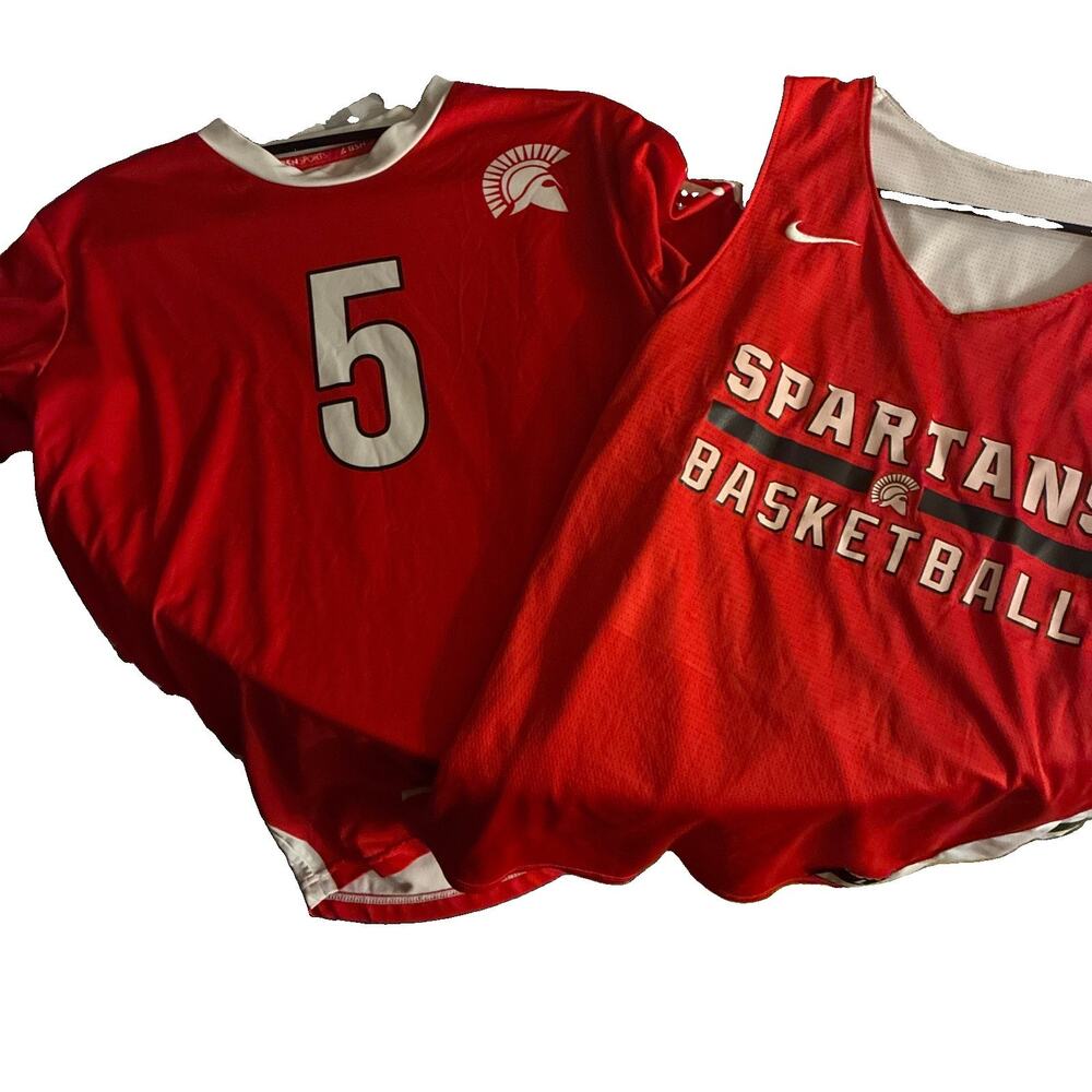 Nike Rio Mesa High School Spartans Basketball Jersey & Practice Shirt Lot M/L
